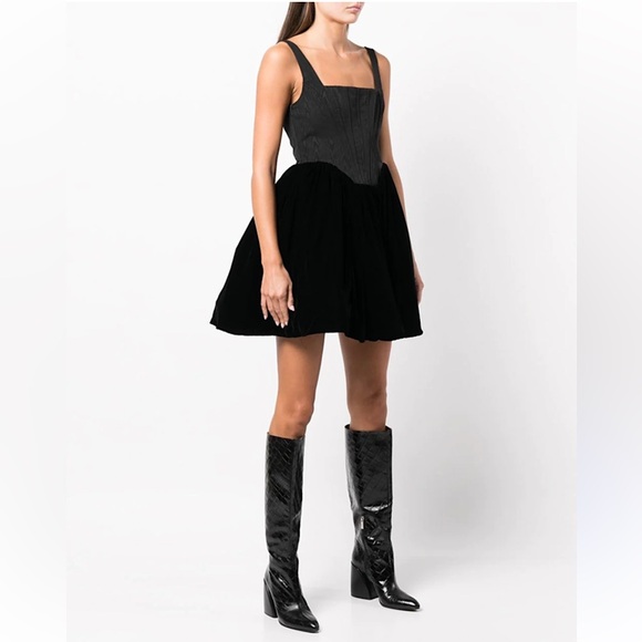 STAUD Landscape velvet mini dress 🖤